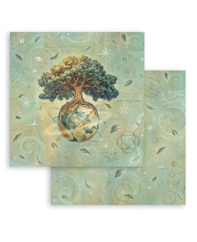 Stamperia A New Beginning 12x12 Inch Paper Sheet The World Tree (10pcs) (SBB1138)