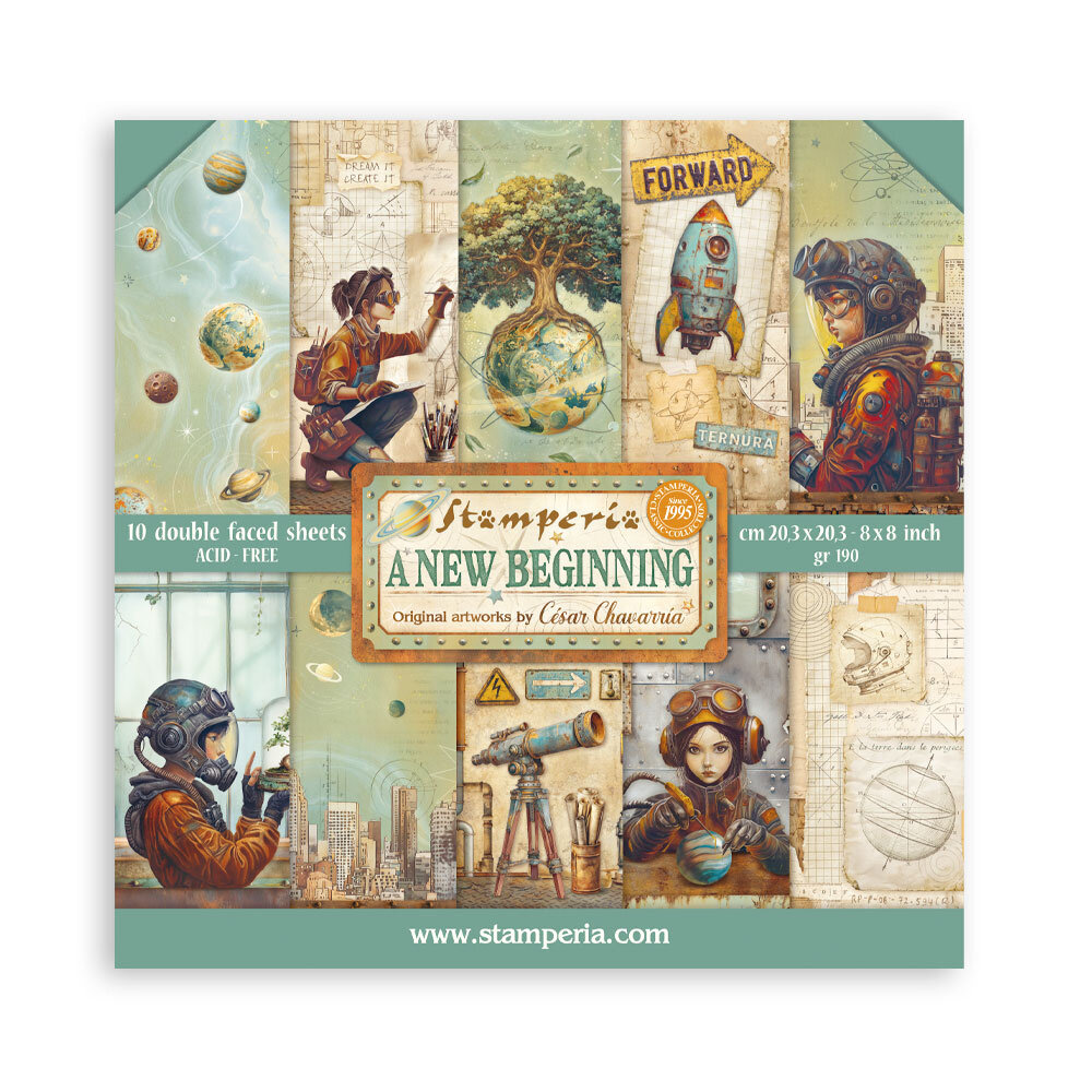 Stamperia A New Beginning 8x8 Inch Paper Pack (Double Face) (SBBS140)