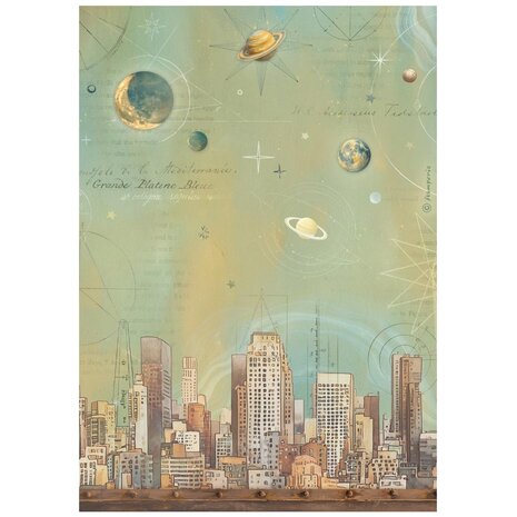Stamperia A New Beginning A4 Rice Paper Skyline (6pcs) (DFSA41109)