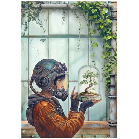 Stamperia A New Beginning A4 Rice Paper Terrarium (6pcs) (DFSA41106)