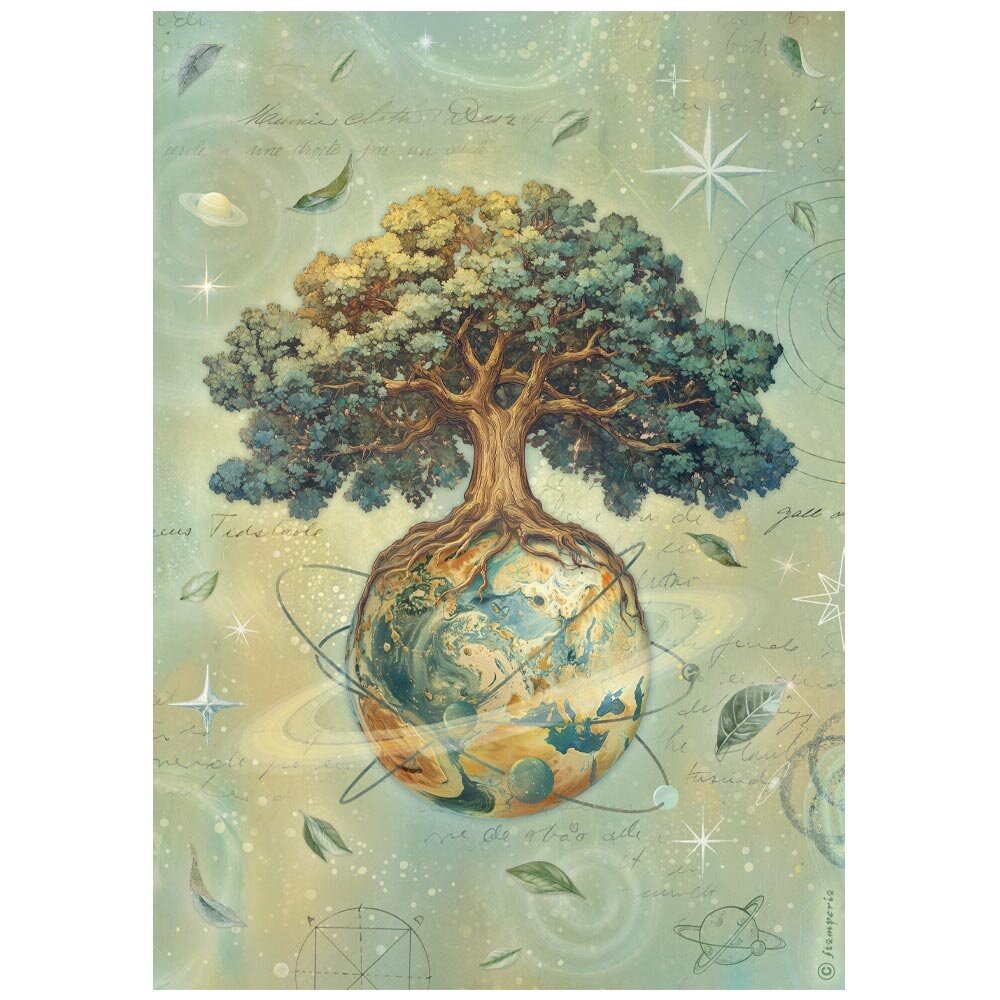 Stamperia A New Beginning A4 Rice Paper The World Tree (6pcs) (DFSA41110)
