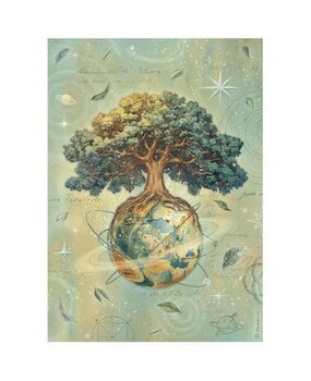 Stamperia A New Beginning A4 Rice Paper The World Tree (6pcs) (DFSA41110)