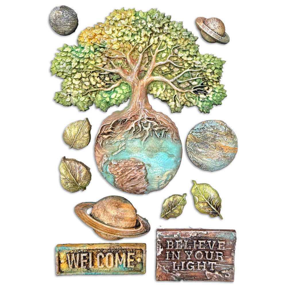 Stamperia A New Beginning A5 Silicon Mould Planets (KACMA607)