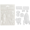 Stamperia A New Beginning A5 Soft Mould Spaceship and Robot (K3PTA5679)