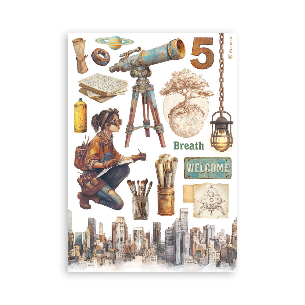 Stamperia A New Beginning A5 Washi Pad (8pcs) (SBW31)