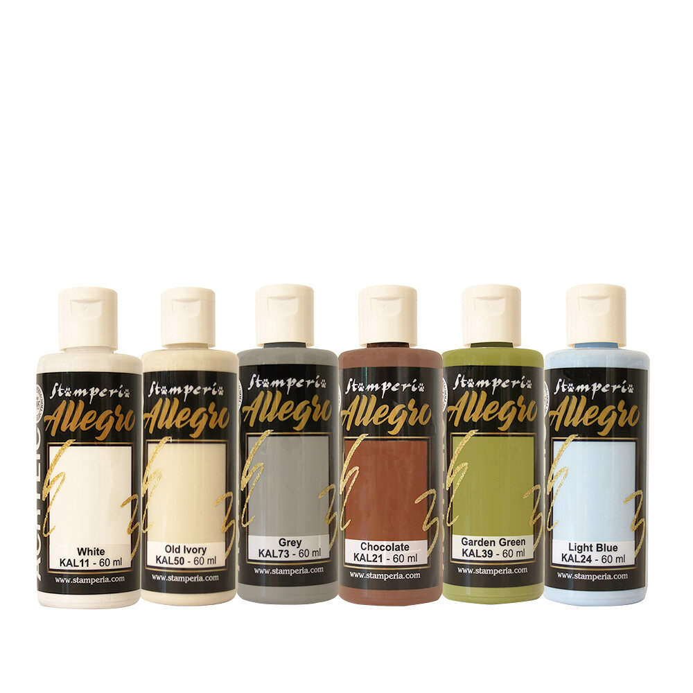 Stamperia A New Beginning Allegro Paint Kit (6pcs) (KALKIT71)