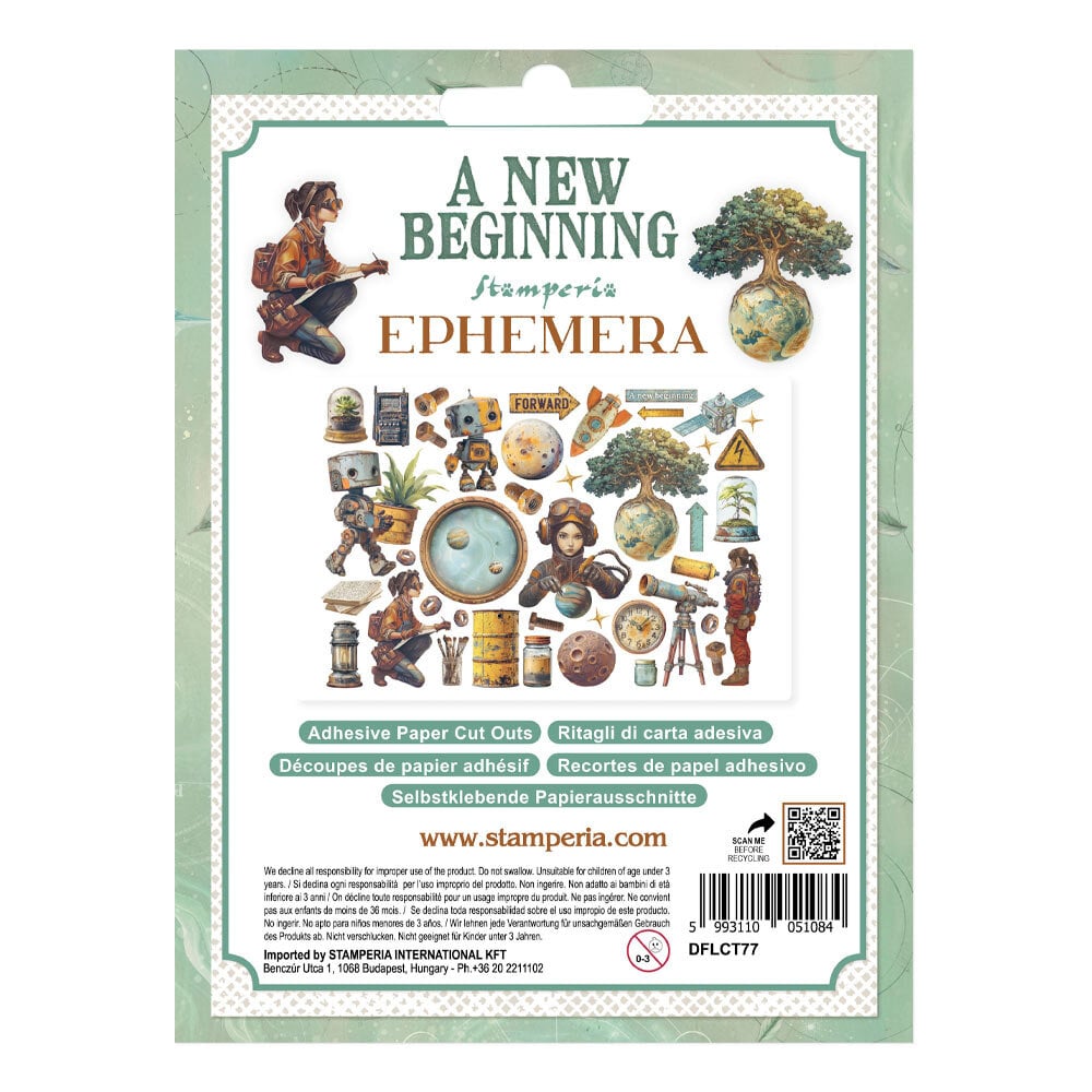 Stamperia A New Beginning Ephemera (41pcs) (DFLCT77)