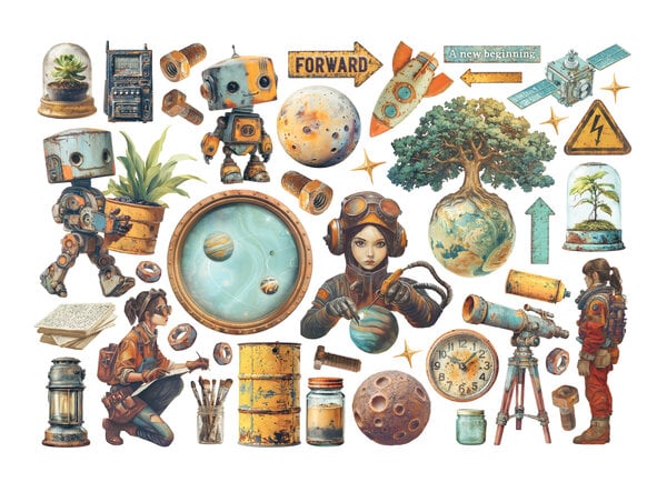 Stamperia A New Beginning Ephemera (41pcs) (DFLCT77)