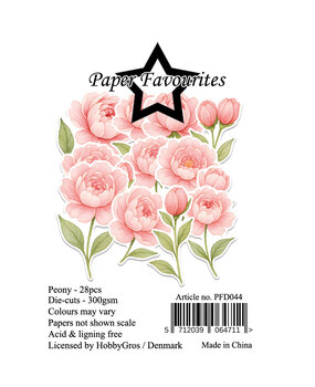 Paper Favourites Die-Cuts A7 Peony (28pcs) (PFD044)