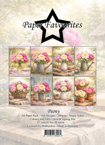 Paper Favourites Peony A6 Paper Pad (PFA616)