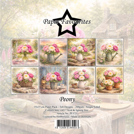 Paper Favourites Peony 6x6 Inch Paper Pack (PF575)