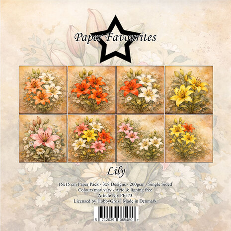 Paper Favourites Lily 6x6 Inch Paper Pack (PF573)