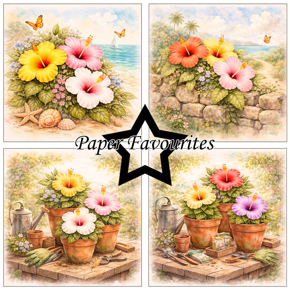 Paper Favourites Hibiscus 6x6 Inch Paper Pack (PF572)
