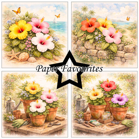 Paper Favourites Hibiscus 6x6 Inch Paper Pack (PF572)