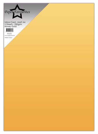Paper Favourites Mirror Card Matte A4 Honey Gold (5pcs) (PFSS004)