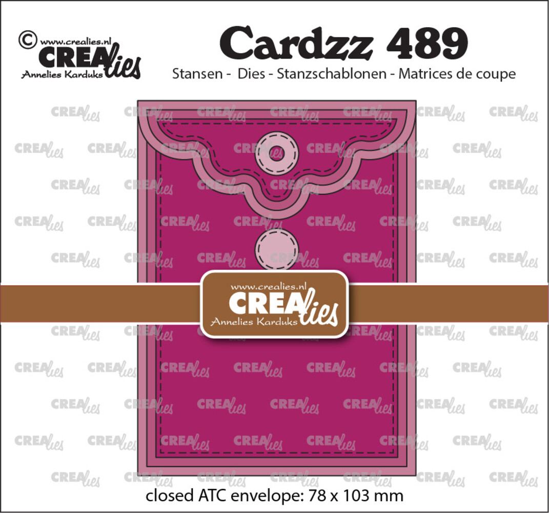 Crealies Cardzz Stansen ATC Envelop Verticaal (CLCZ489)