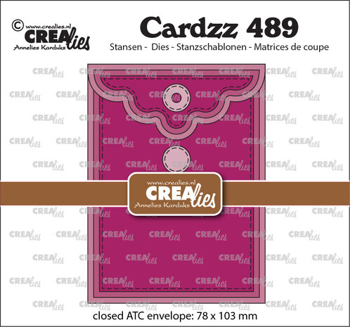 Crealies Cardzz Stansen ATC Envelop Verticaal (CLCZ489)