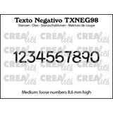 Crealies Texto Negativo Dies Dutch No. 98 Numbers Medium (TXNEG98)