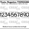 Crealies Texto Negativo Dies Dutch No. 98 Numbers Medium (TXNEG98)