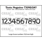 Crealies Texto Negativo Stansen Dutch No. 97 Cijfers Groot (TXNEG97)