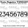 Crealies Texto Negativo Stansen Dutch No. 97 Cijfers Groot (TXNEG97)