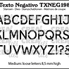 Crealies Texto Negativo Dies Dutch No. 198 Alphabet Medium (TXNEG198)