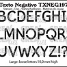 Crealies Texto Negativo Dies Dutch No. 197 Alphabet Large (TXNEG197)