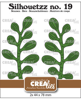 Crealies Silhouetzz Dies No. 19 Leaves 20 XL (CLSH19)