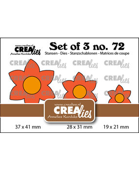 Crealies Set van 3 Stansen No. 72 Bloemen 29 (CLSET72)