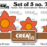 Crealies Set van 3 Dies No. 72 Flowers 29 (CLSET72)