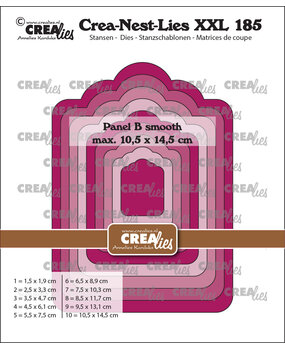 Crealies Crea-Nest-Lies XXL Dies No. 185 Panel B Smooth (fits behind XXL184) (CLNestXXL185)