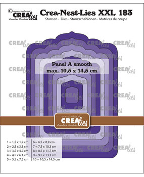 Crealies Crea-Nest-Lies XXL Dies No. 183 Panel A Smooth (fits behind XXL182) (CLNestXXL183)