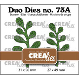 Crealies Duo Dies No. 73a Leaves 20 (Mirror Image) (CLDD73a)