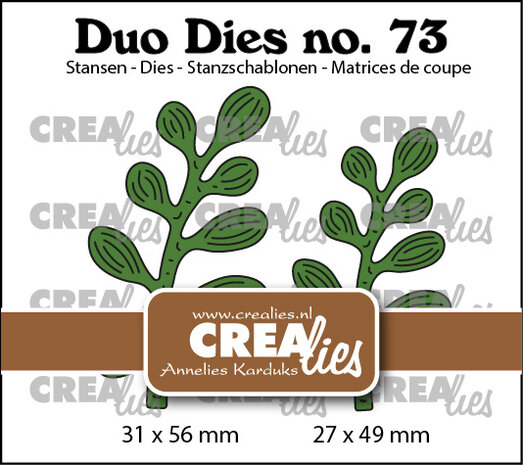 Crealies Duo Dies No. 73 Leaves 20 (CLDD73)