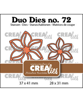 Crealies Duo Stansen No. 72 Open Bloemen 29 (CLDD72)