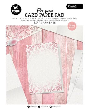 Studio Light Pre-Scored Card Paper Pad 5x7 Inch White Cards (SL-CO-PP447)