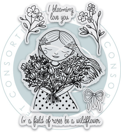 Craft Consortium Olivia's Wildflower Adventures A6 Photopolymer Stamp Set Be A Wildflower (CCLSTMP007)