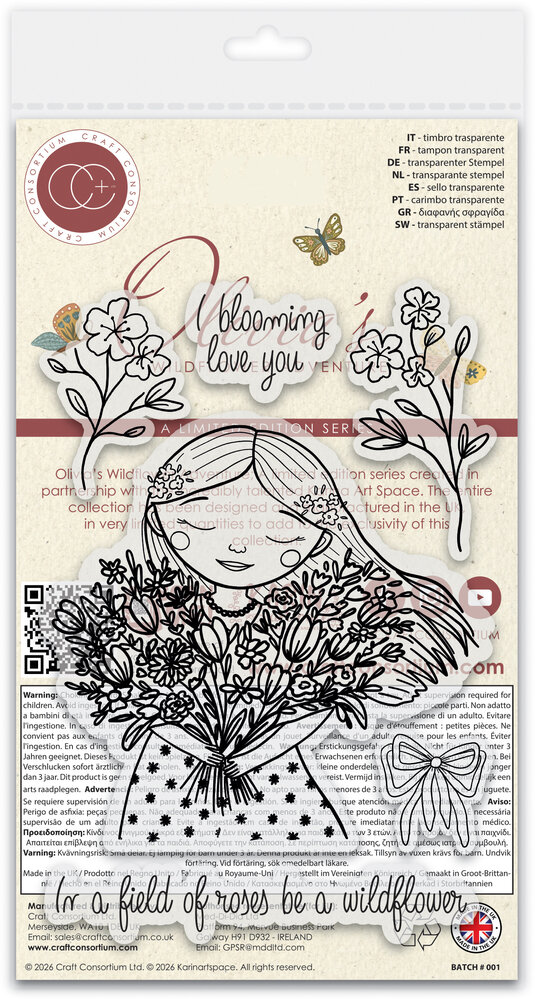 Craft Consortium Olivia's Wildflower Adventures A6 Photopolymer Stamp Set Be A Wildflower (CCLSTMP007)