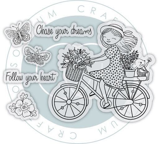 Craft Consortium Olivia's Wildflower Adventures A6 Photopolymer Stamp Set Dreams (CCLSTMP008)