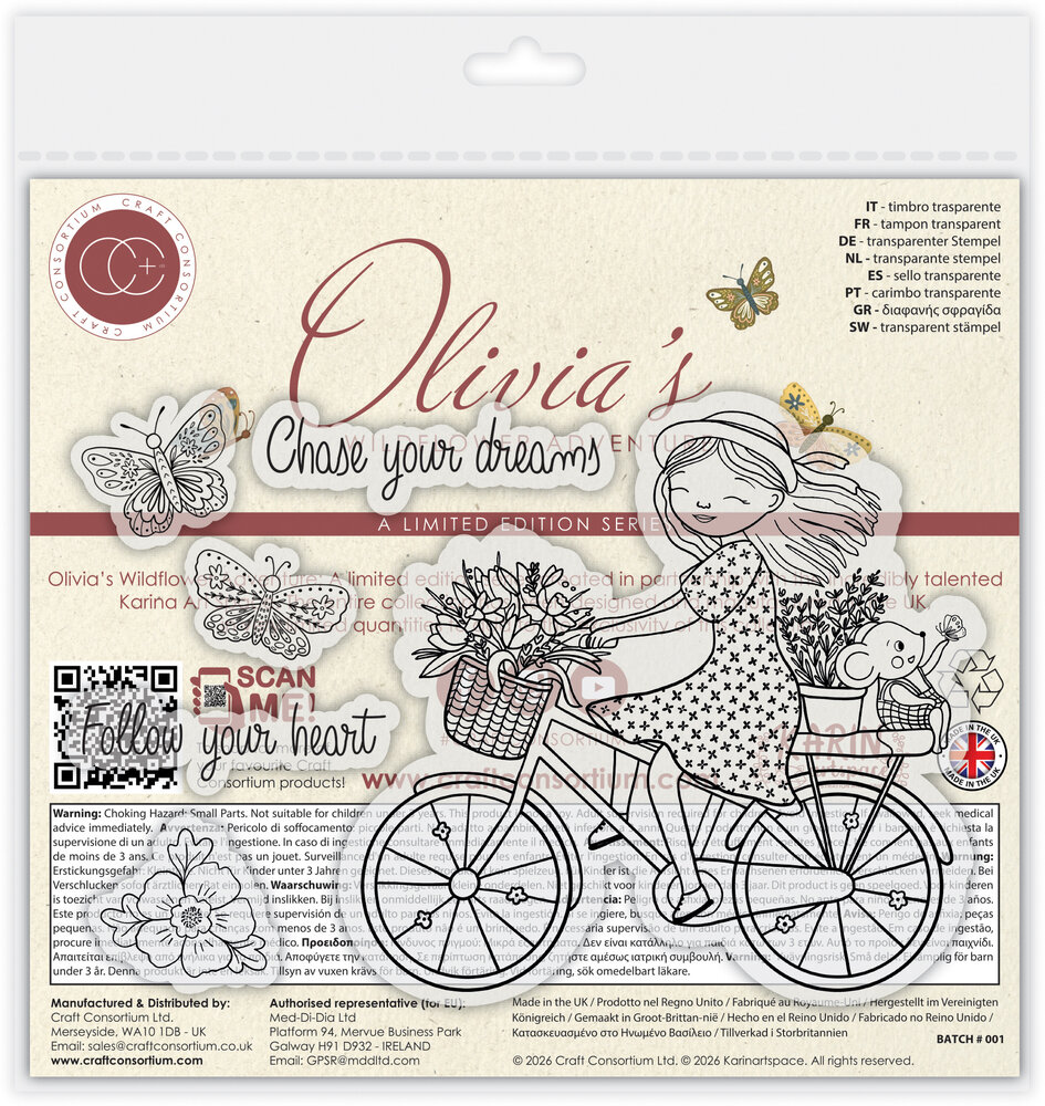 Craft Consortium Olivia's Wildflower Adventures A6 Photopolymer Stamp Set Dreams (CCLSTMP008)