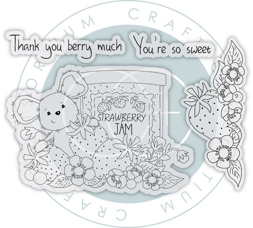 Craft Consortium Strawberry Tea A6 Photopolymer Stamp Set So Sweet (CCLSTMP004)