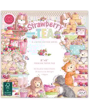 Craft Consortium Strawberry Tea 8x8 Inch Premium Paper Pad (CCLPAD002)
