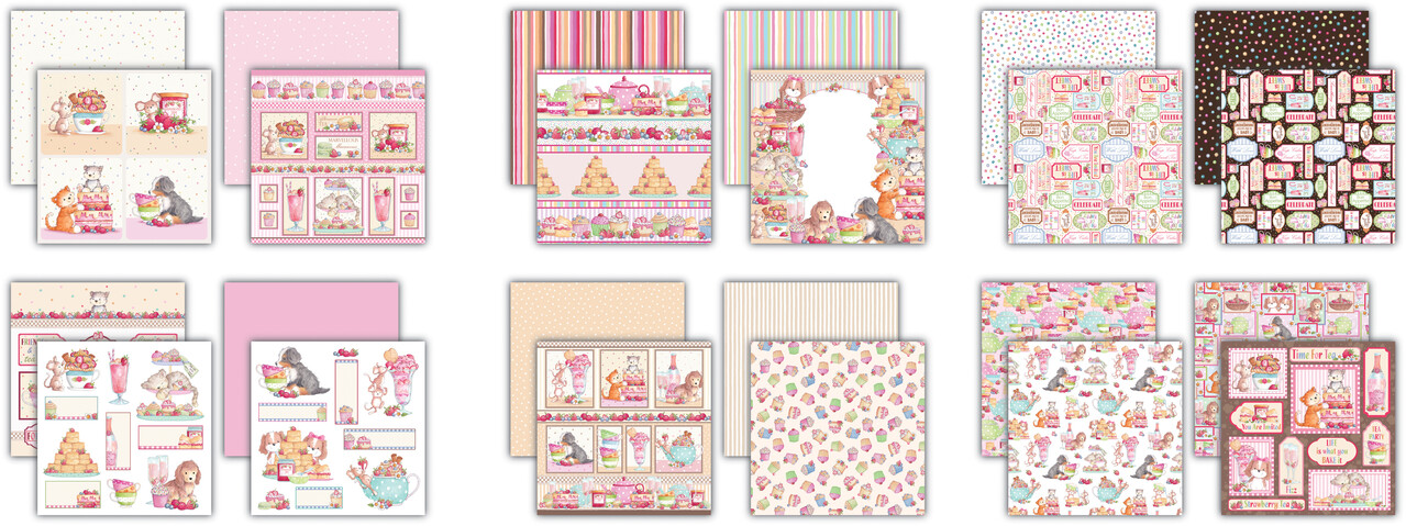 Craft Consortium Strawberry Tea 8x8 Inch Premium Paper Pad (CCLPAD002)