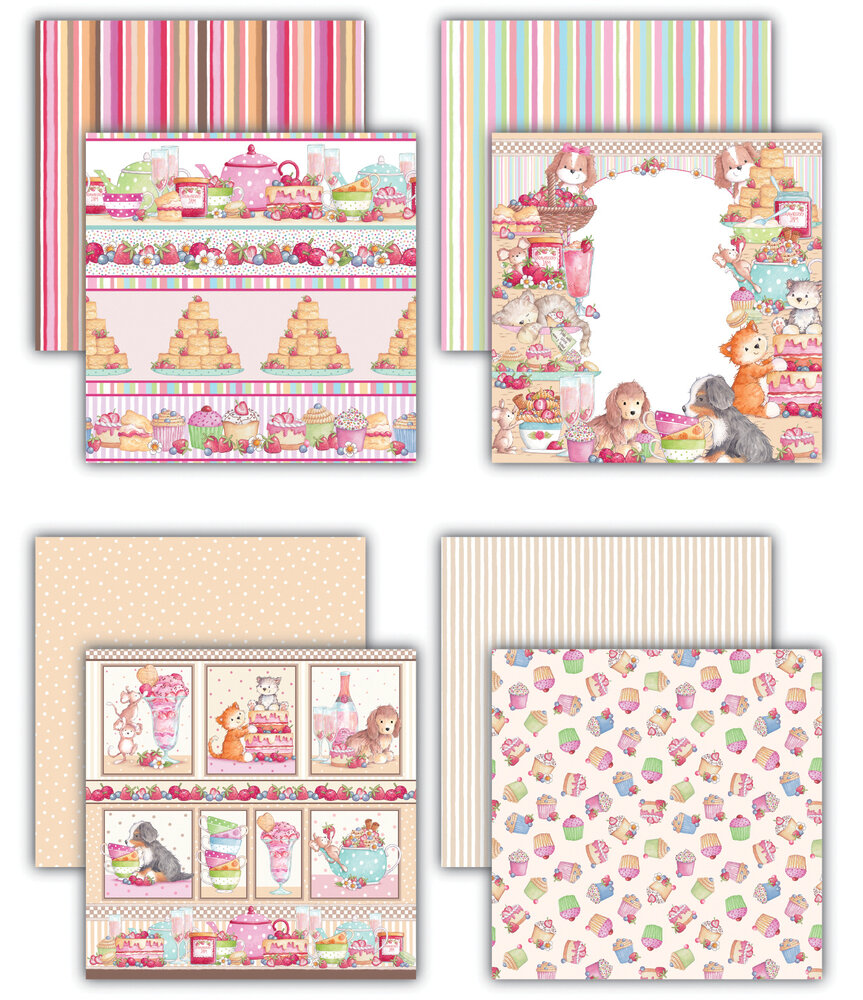 Craft Consortium Strawberry Tea 8x8 Inch Premium Paper Pad (CCLPAD002)