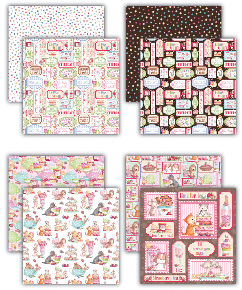 Craft Consortium Strawberry Tea 8x8 Inch Premium Paper Pad (CCLPAD002)