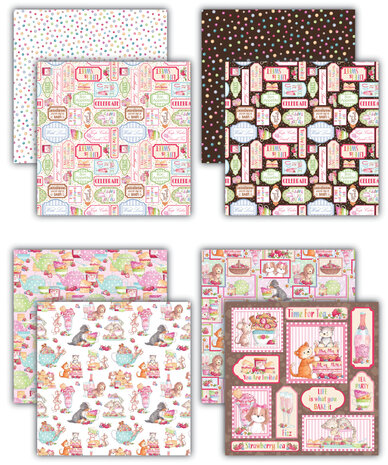 Craft Consortium Strawberry Tea 8x8 Inch Premium Paper Pad (CCLPAD002)