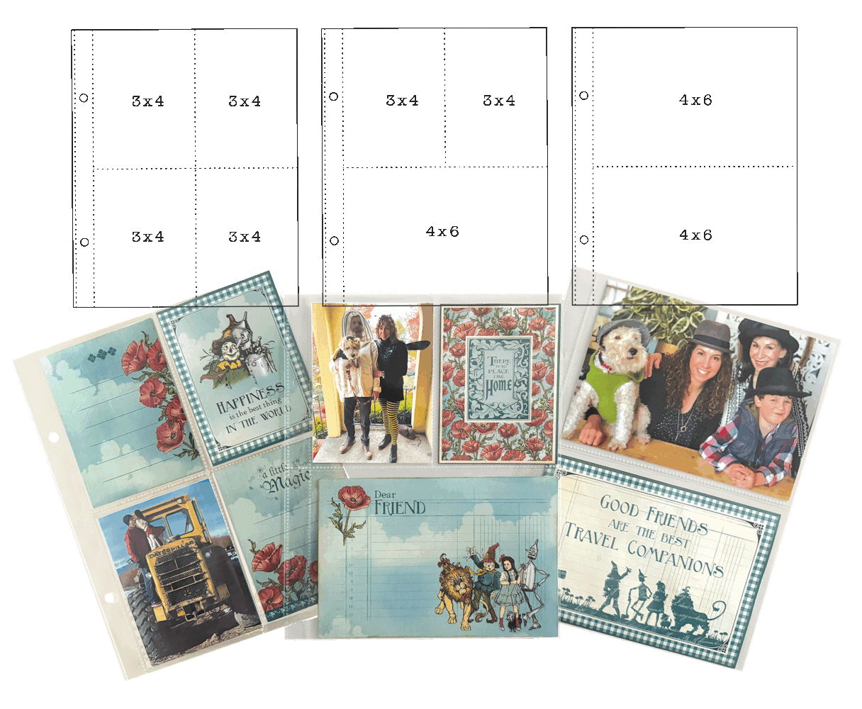 Graphic 45 Binder Album 6x8 Inch Multi Pack Pocket Page Refills (4503207)