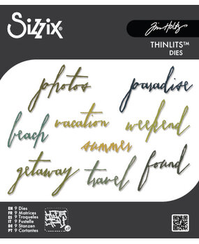 Sizzix Thinlits Die by Tim Holtz Handwritten Vacation (9pcs) (661286)