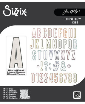 Sizzix Thinlits Die by Tim Holtz Alphanumeric Bulletin (43pcs) (666281)