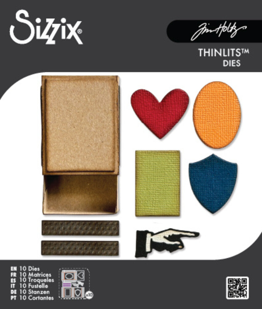 Sizzix Thinlits Die by Tim Holtz Vault Matchbox (10pcs) (666604)